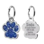 Glitter paw pendant